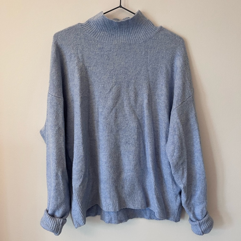 Mock-Neck Knit Sweater